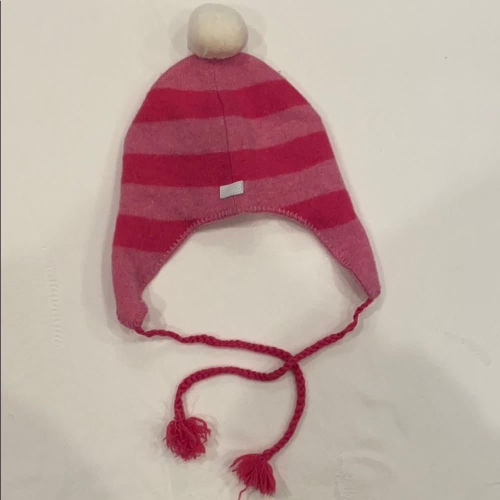 Coach Pink Striped Winter Hat